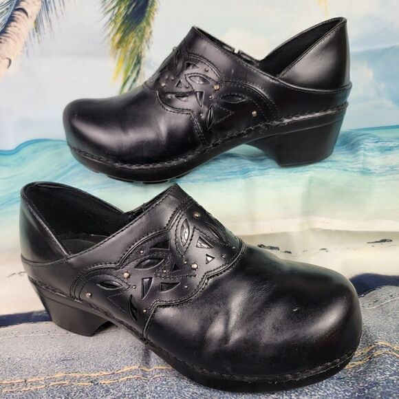 Bjorndal Jepp Black Leather Mules Women's 8 - Picture 1 of 9